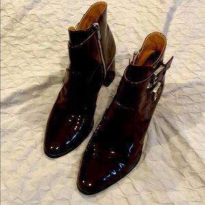 Burgundy CK Ankle Booties